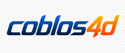 Logo coblos4d bernuansa biru es